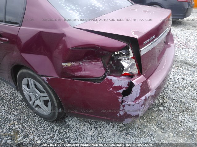 1G1ZS58N27F213191 - 2007 CHEVROLET MALIBU LS BURGUNDY photo 6