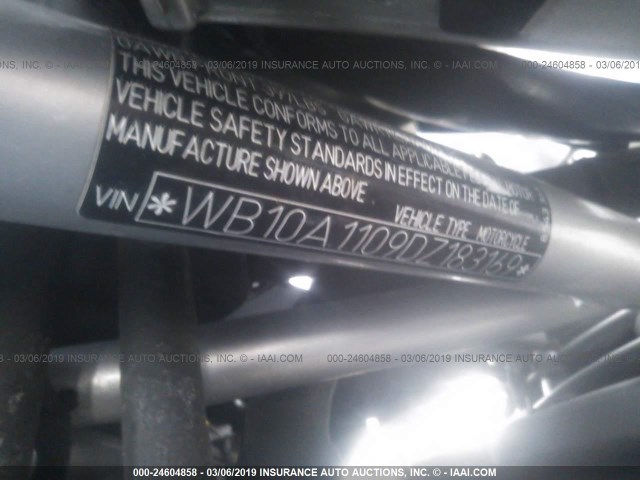 WB10A1109DZ183169 - 2013 BMW R1200 GS WHITE photo 10