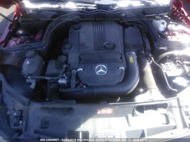 WDDGJ4HB4FG391040 - 2015 MERCEDES-BENZ C 250 RED photo 10