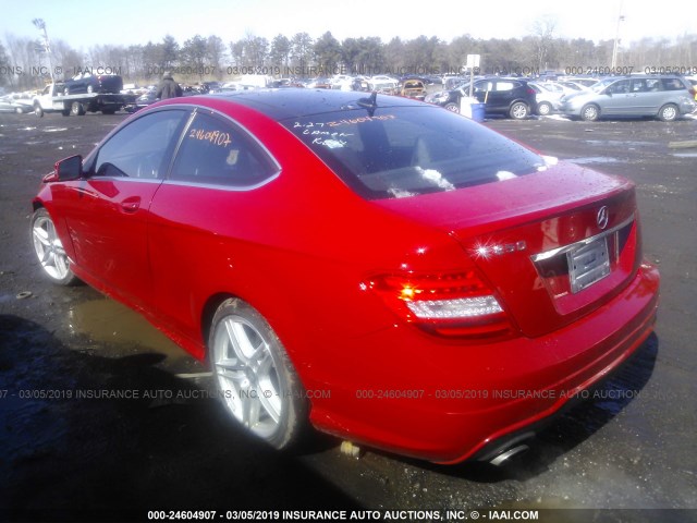 WDDGJ4HB4FG391040 - 2015 MERCEDES-BENZ C 250 RED photo 3