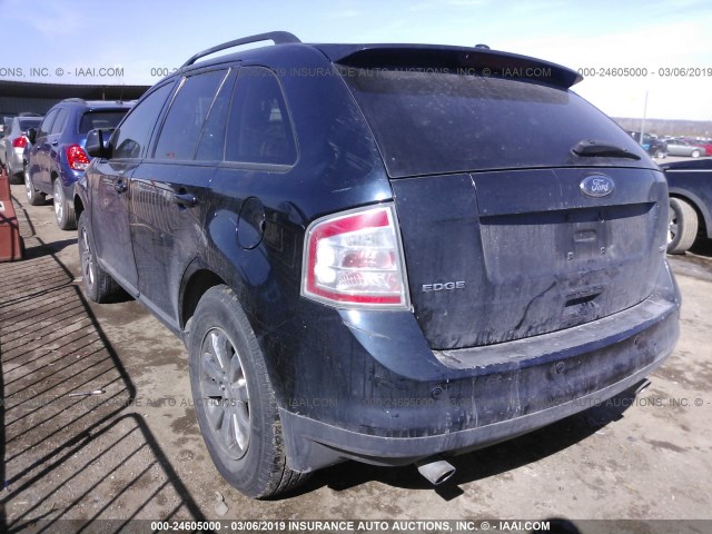 2FMDK38C58BA67887 - 2008 FORD EDGE SEL BLACK photo 3