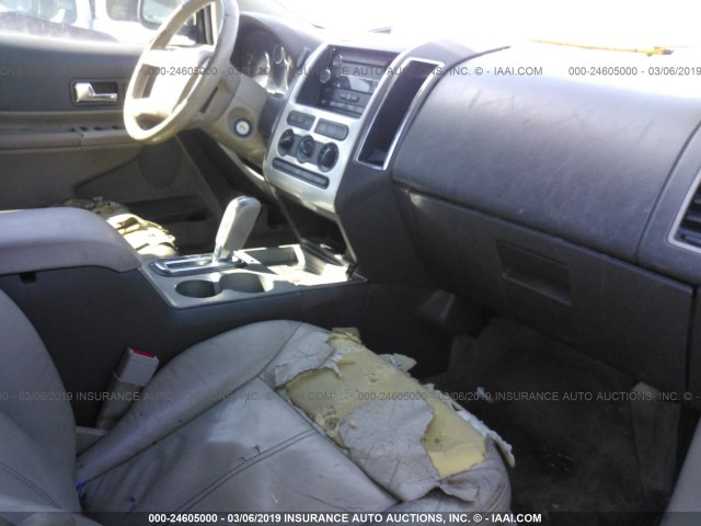 2FMDK38C58BA67887 - 2008 FORD EDGE SEL BLACK photo 5