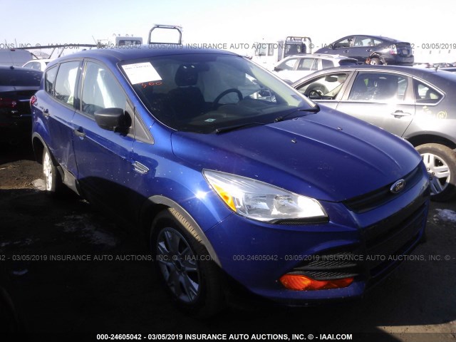 1FMCU0F75EUB04050 - 2014 FORD ESCAPE S BLUE photo 1