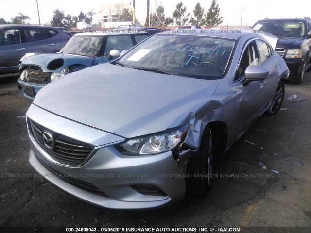 JM1GL1V57H1115877 - 2017 MAZDA 6 TOURING SILVER photo 2