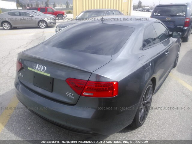 WAUD2AFR0HA000624 - 2017 AUDI A5 SPORT GRAY photo 4