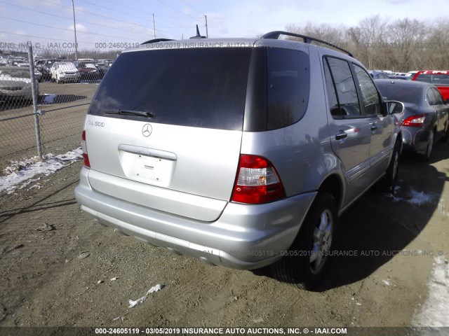 4JGAB75E62A361513 - 2002 MERCEDES-BENZ ML 500 SILVER photo 4