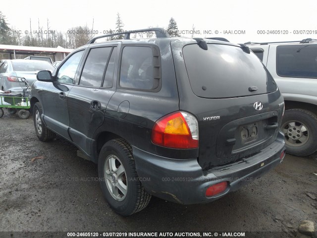 KM8SB12B93U539460 - 2003 HYUNDAI SANTA FE GL BLACK photo 3