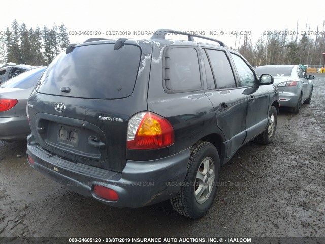 KM8SB12B93U539460 - 2003 HYUNDAI SANTA FE GL BLACK photo 4