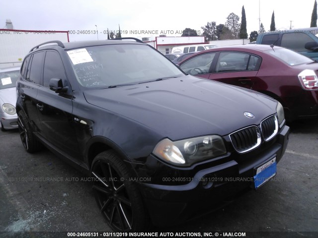 WBXPA73435WC49969 - 2005 BMW X3 2.5I BLACK photo 1