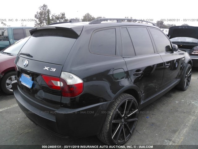 WBXPA73435WC49969 - 2005 BMW X3 2.5I BLACK photo 4