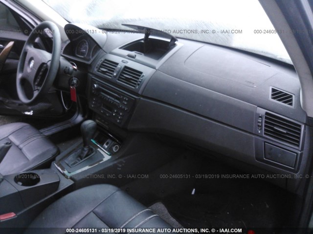 WBXPA73435WC49969 - 2005 BMW X3 2.5I BLACK photo 5