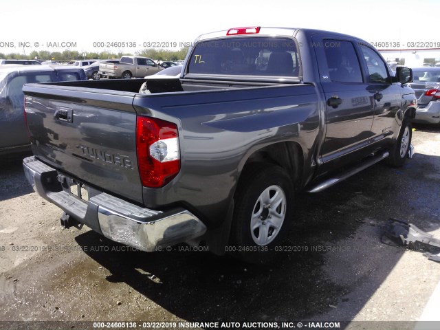 5TFEM5F1XEX075343 - 2014 TOYOTA TUNDRA CREWMAX SR5 GRAY photo 4