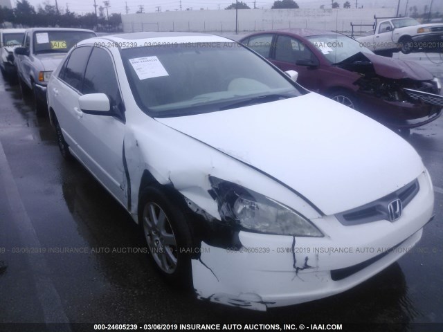 1HGCM66535A061790 - 2005 HONDA ACCORD EX WHITE photo 1