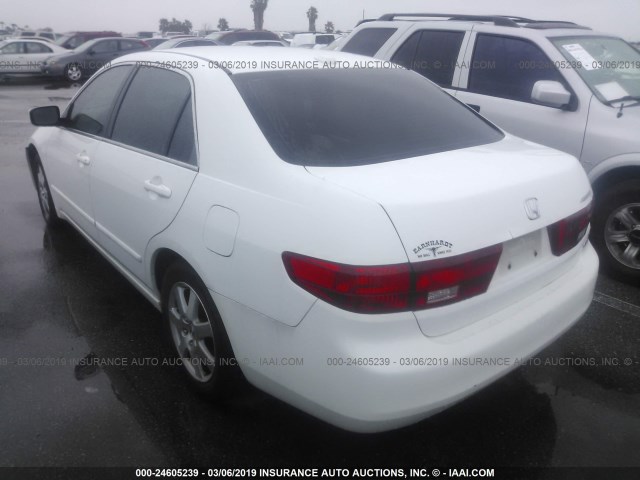 1HGCM66535A061790 - 2005 HONDA ACCORD EX WHITE photo 3