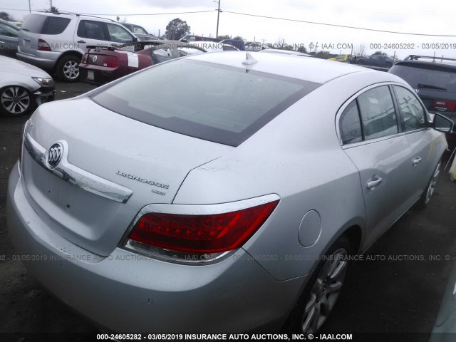 1G4GE5GV0AF322713 - 2010 BUICK LACROSSE CXS SILVER photo 4