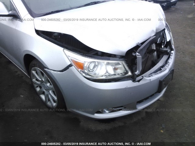 1G4GE5GV0AF322713 - 2010 BUICK LACROSSE CXS SILVER photo 6