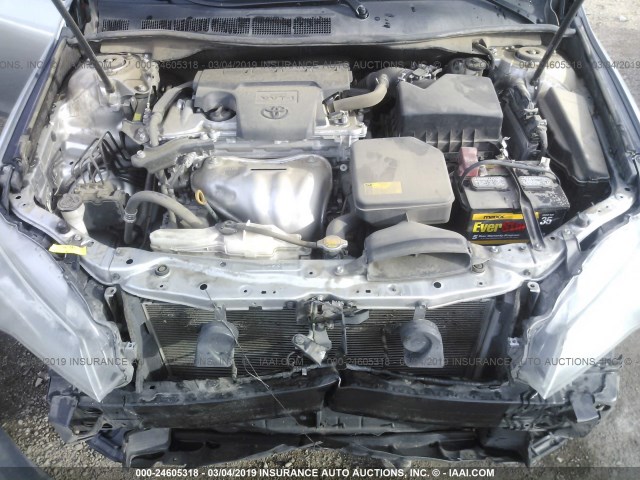 4T1BF1FK7FU489063 - 2015 TOYOTA CAMRY LE/XLE/SE/XSE ვერცხლისფერი ფოტო 10