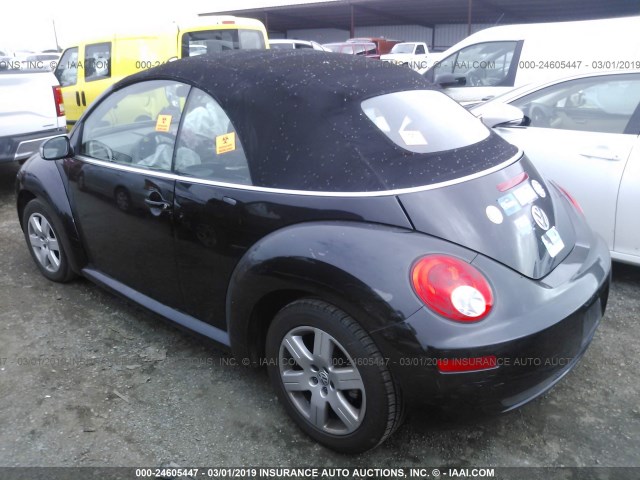 3VWRG31Y37M403421 - 2007 VOLKSWAGEN NEW BEETLE CONVERTIBLE OPTION PKG 1 BLACK photo 3