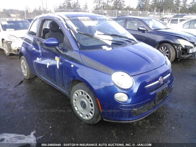 3C3CFFAR3CT270430 - 2012 FIAT 500 POP BLUE photo 1