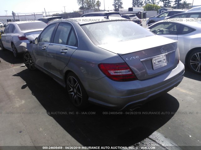 WDDGF4HB8ER303790 - 2014 MERCEDES-BENZ C 250 GRAY photo 3