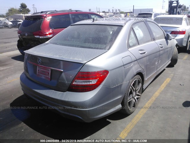 WDDGF4HB8ER303790 - 2014 MERCEDES-BENZ C 250 GRAY photo 4