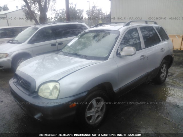 KM8SC13D72U213779 - 2002 HYUNDAI SANTA FE GLS/LX SILVER photo 2