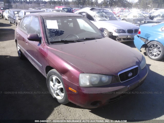 KMHDN55D32U037935 - 2002 HYUNDAI ELANTRA GLS/GT MAROON photo 1