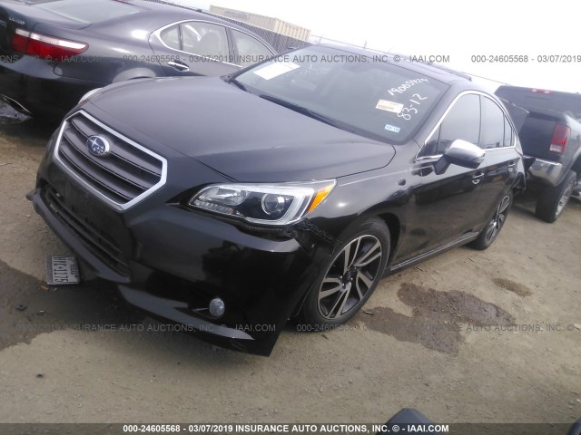 4S3BNAS62H3025428 - 2017 SUBARU LEGACY SPORT BLACK photo 2