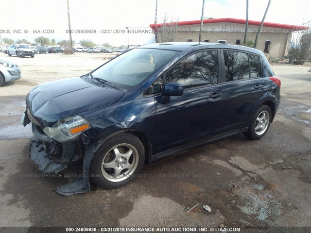 3N1BC13EX7L445715 - 2007 NISSAN VERSA S/SL BLUE photo 2