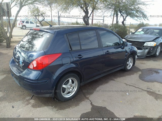 3N1BC13EX7L445715 - 2007 NISSAN VERSA S/SL BLUE photo 4