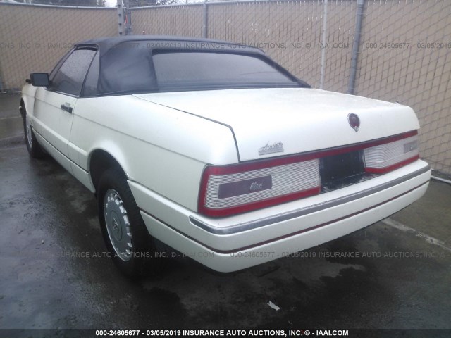 1G6VR3175JU100309 - 1988 CADILLAC ALLANTE WHITE photo 3