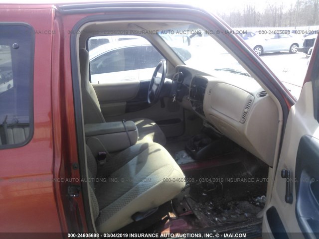 1FTYR14V0XPB38482 - 1999 FORD RANGER SUPER CAB RED photo 5