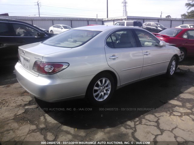 JTHBF30G335041394 - 2003 LEXUS ES 300 SILVER photo 4