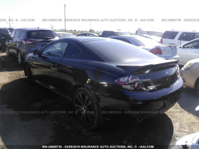 KMHHM66D07U248736 - 2007 HYUNDAI TIBURON GS BLACK photo 3