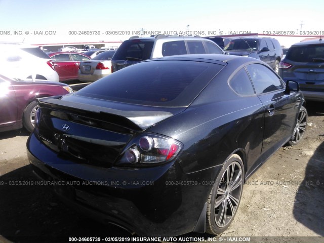 KMHHM66D07U248736 - 2007 HYUNDAI TIBURON GS BLACK photo 4