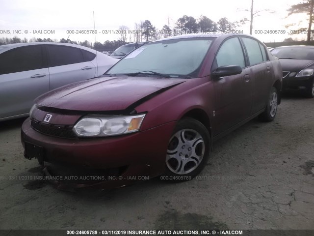 1G8AJ52F54Z184279 - 2004 SATURN ION LEVEL 2 RED photo 2