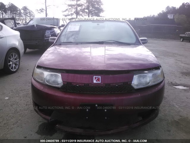 1G8AJ52F54Z184279 - 2004 SATURN ION LEVEL 2 RED photo 6