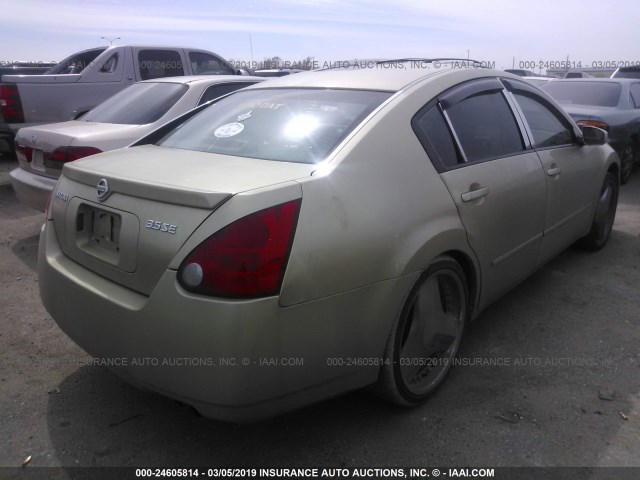 1N4BA41E24C890857 - 2004 NISSAN MAXIMA SE/SL GOLD photo 4