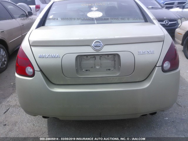 1N4BA41E24C890857 - 2004 NISSAN MAXIMA SE/SL GOLD photo 6