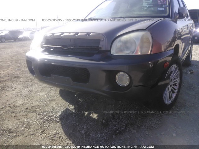 KM8SC73D16U049826 - 2006 HYUNDAI SANTA FE GLS/LIMITED BROWN photo 6