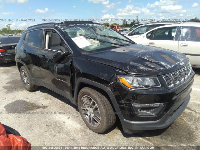 3C4NJCBBXKT655212 - 2019 JEEP COMPASS LATITUDE BLACK photo 1