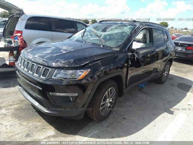 3C4NJCBBXKT655212 - 2019 JEEP COMPASS LATITUDE BLACK photo 2