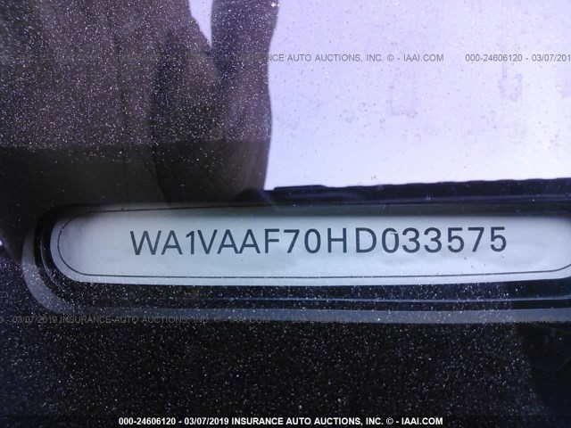 WA1VAAF70HD033575 - 2017 AUDI Q7 PRESTIGE GRAY photo 9