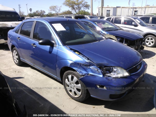 1FAFP34N05W173752 - 2005 FORD FOCUS ZX4 BLUE photo 1