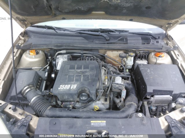 1G1ZT54845F294611 - 2005 CHEVROLET MALIBU LS TAN photo 10