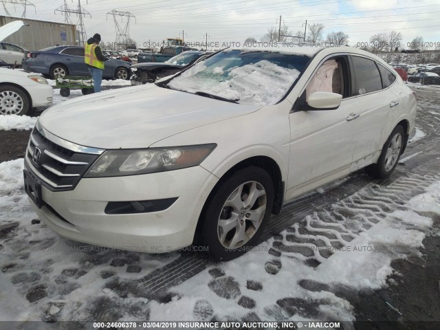 5J6TF2H57AL004905 - 2010 HONDA ACCORD CROSSTOUR EXL WHITE photo 2