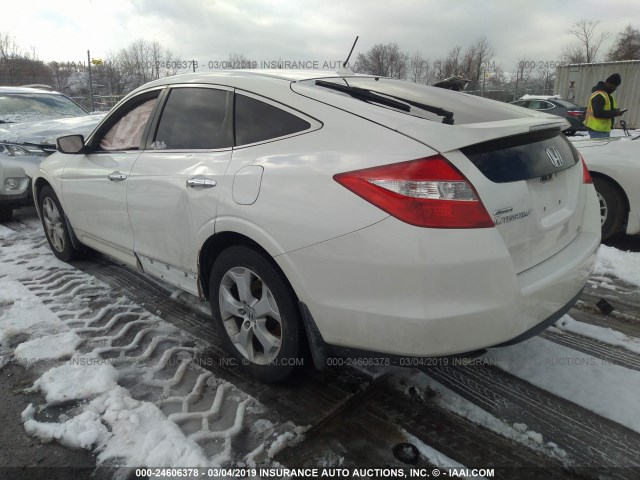 5J6TF2H57AL004905 - 2010 HONDA ACCORD CROSSTOUR EXL WHITE photo 3