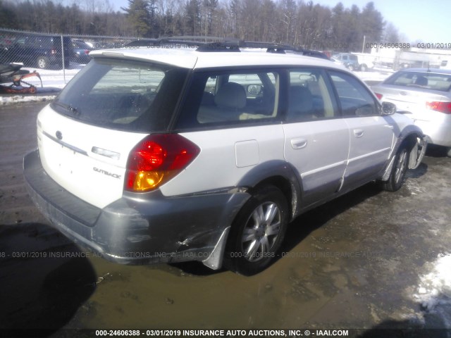 4S4BP62C557364083 - 2005 SUBARU LEGACY OUTBACK 2.5I LIMITED WHITE photo 4