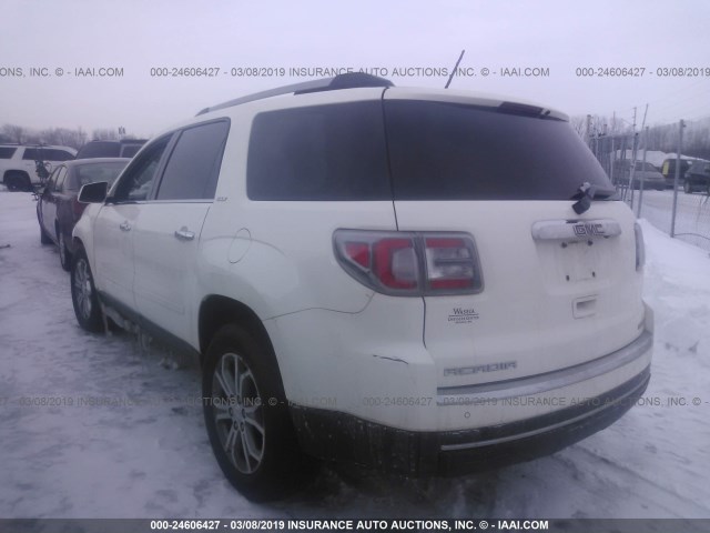 1GKKVRKD4EJ121599 - 2014 GMC ACADIA SLT-1 WHITE photo 3