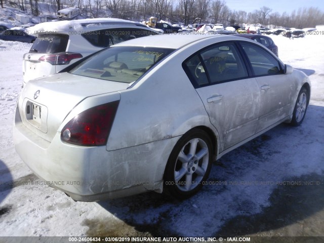 1N4BA41E94C924549 - 2004 NISSAN MAXIMA SE/SL WHITE photo 4